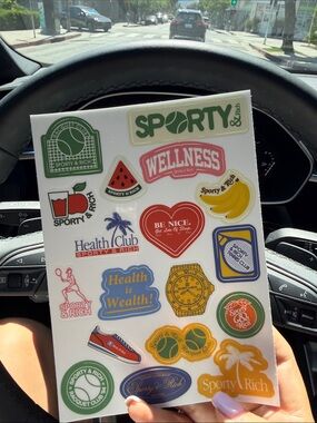 Sporty & Rich Multicolor Wellness Sticker Sheet